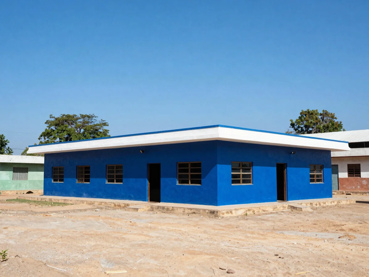Crisp wide environmental perspective of authentic Haitian busines